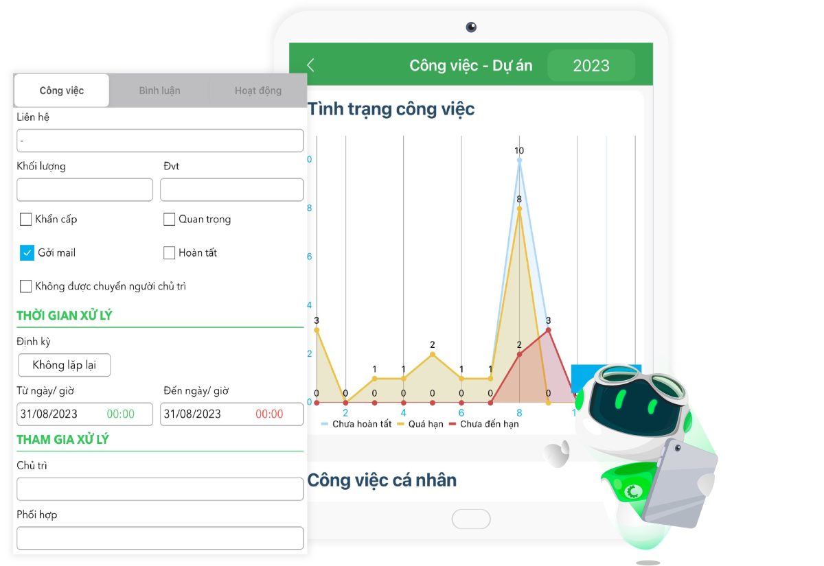 Giao diện mobile app phần mềm quản lý tài sản - thiết bị