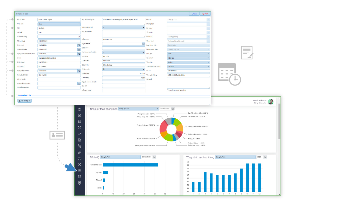 Giao diện phần mềm quản lý kho cmms