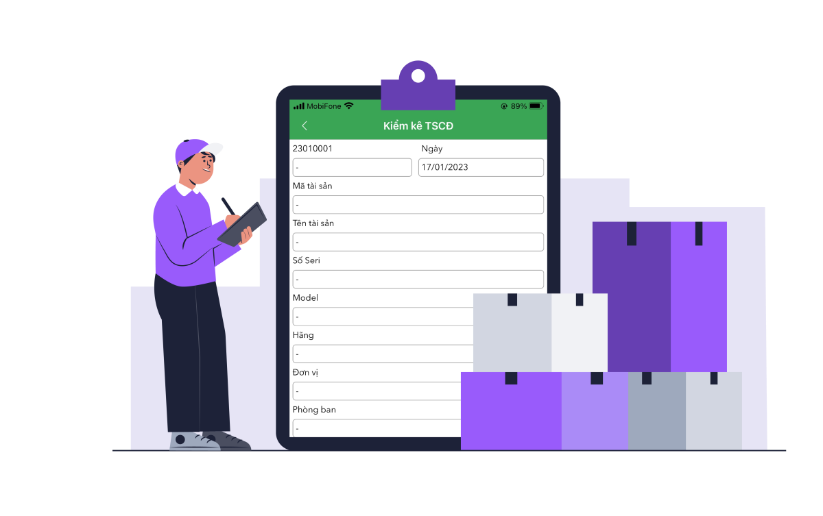 Giao diện Ipad phiếu yêu cầu sửa chữa CMMS