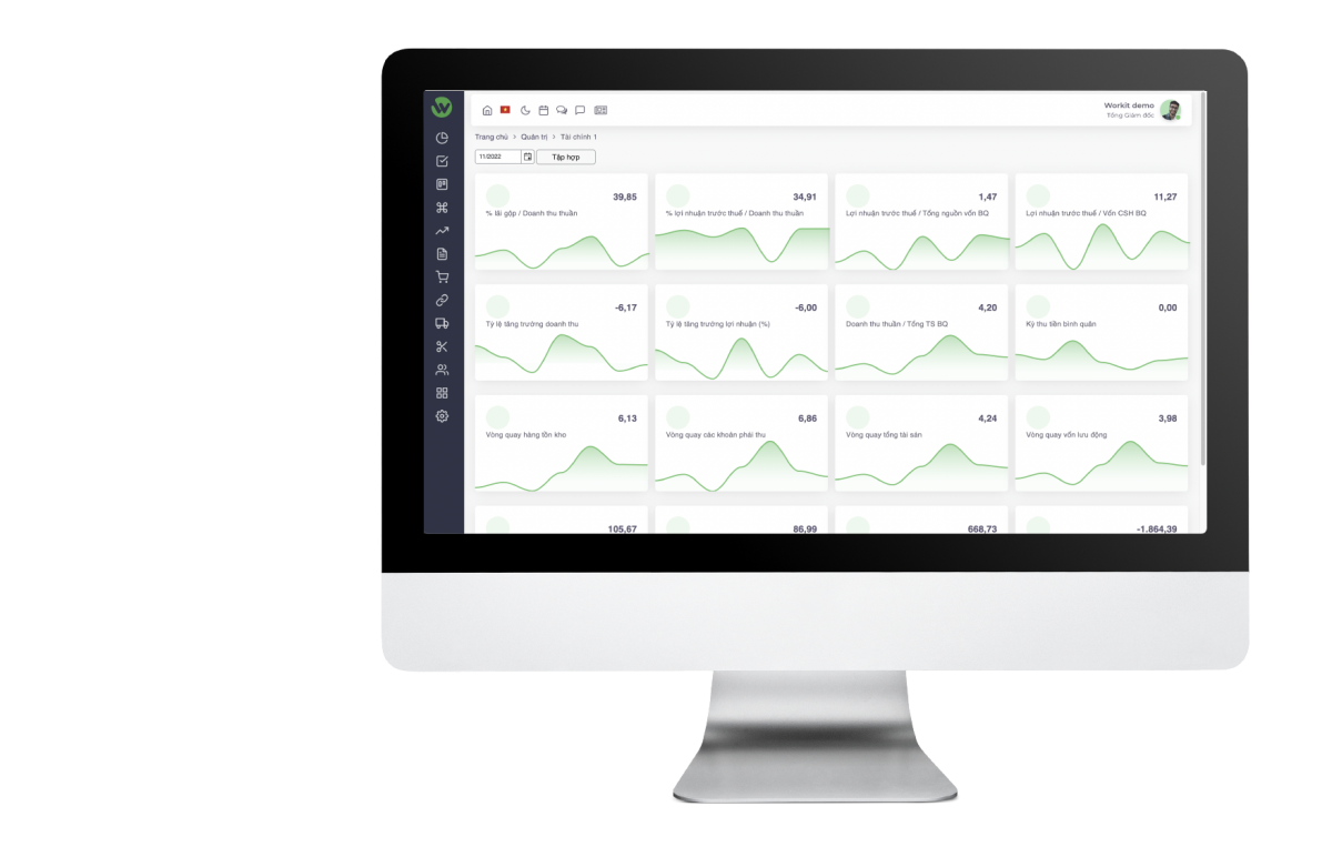Giao diện máy tính phần mềm quản lý bảo trì CMMS